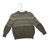 Me & Henry Olive Green Fair Isle Cotton Sweater - Size 2-3