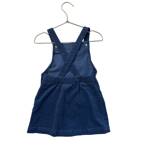 Sesame Street Navy Corduroy Elmo Overall Dress - Size 3T
