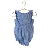 Cat & Jack Blue & White Striped Bubble Romper - Size 18 Mo