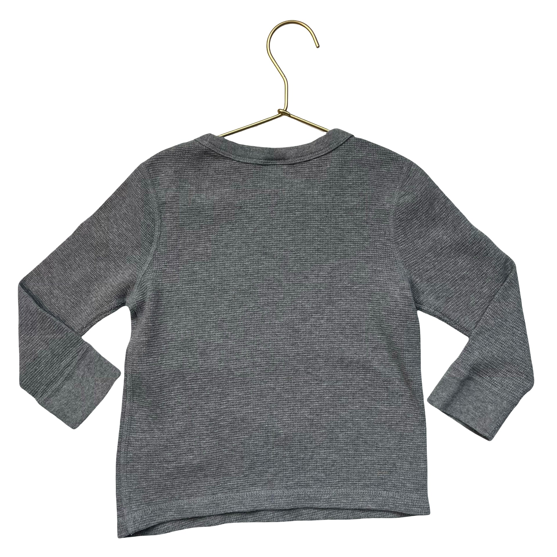 Hanna Andersson Gray Waffle Shirt - Size 4