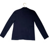 Polo Ralph Lauren Navy Cotton Knit Blazer-Style Cardigan - Size M 10-12