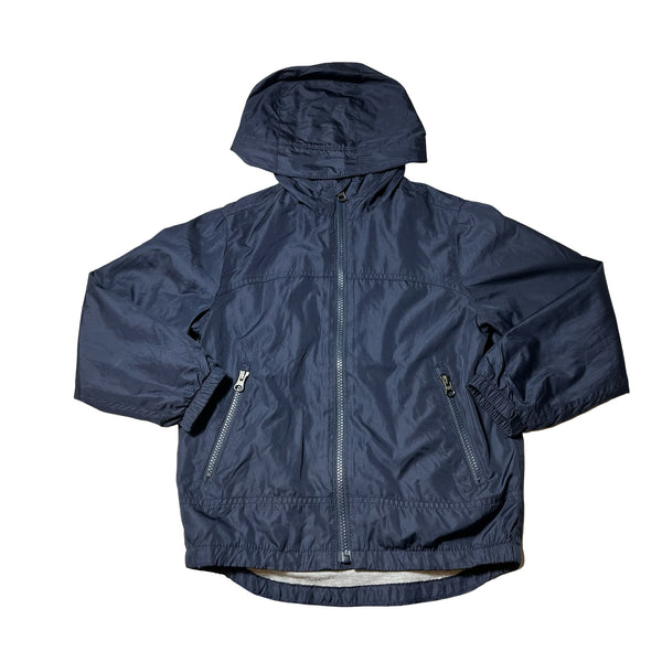 Gap Kids Jersey-Lined Navy Hooded Windbreaker Jacket - Size S 6-7