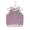 Cat & Jack Purple & Ivory Stripe Crochet Sleeveless Top - Size M (8)