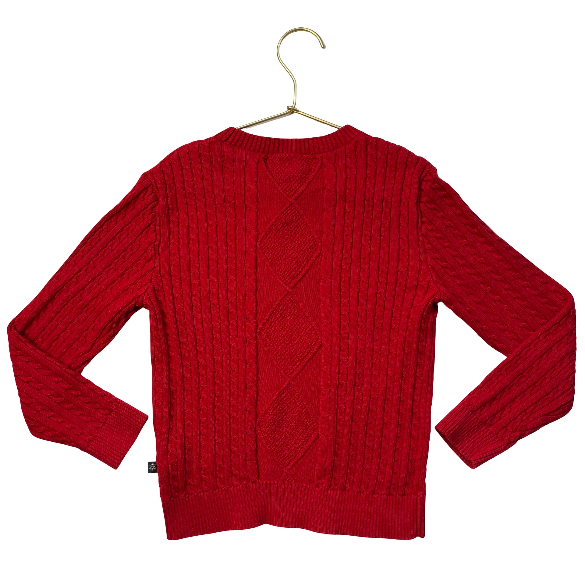 Brooks Brothers Red Cotton Cable-Knit Sweater - Size 6Y