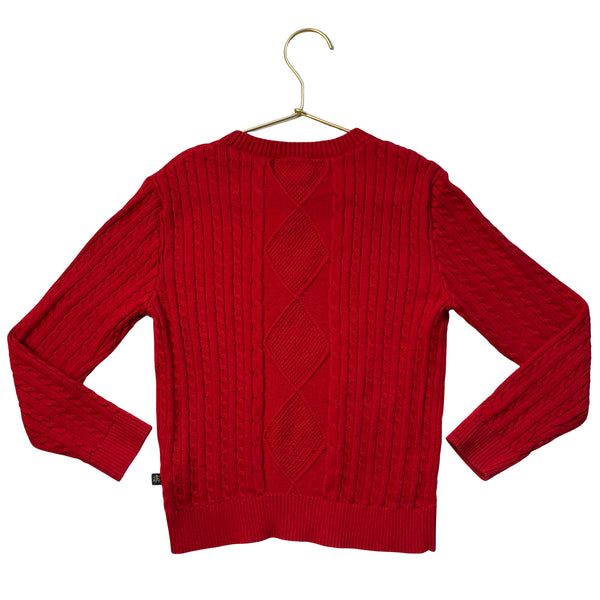 Brooks Brothers Red Cotton Cable-Knit Sweater - Size 6Y