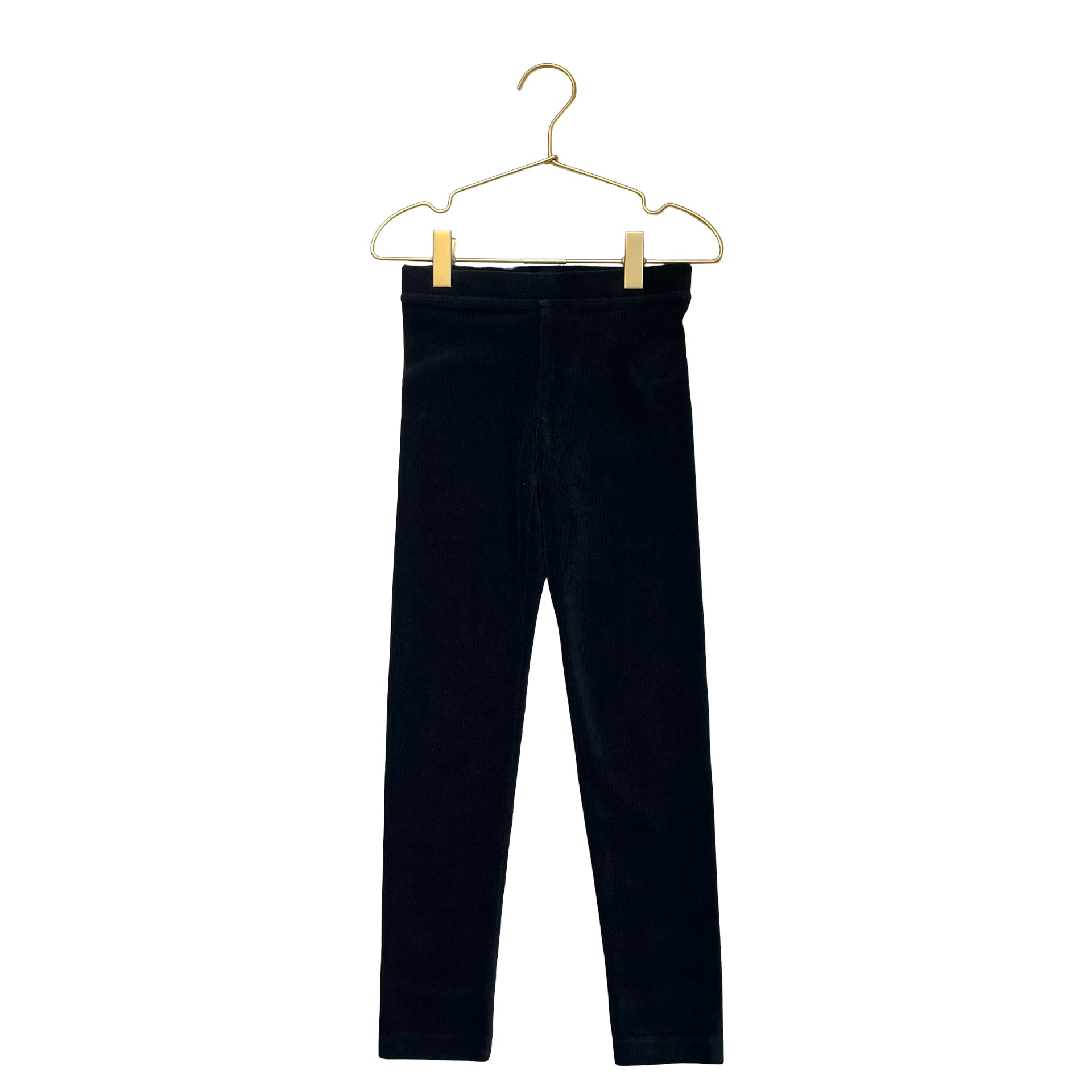 Crewcuts Black Ribbed Velour Leggings - Size 7