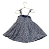 Janie and Jack Navy White Flower & ET Print Dress - Size 4