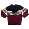 Mayoral Navy & Burgundy Fair Isle Cardigan Sweater - Size 6