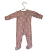 Sweet Bamboo Pink Reindeer Print Footed PJs - Size 0-3 Mo