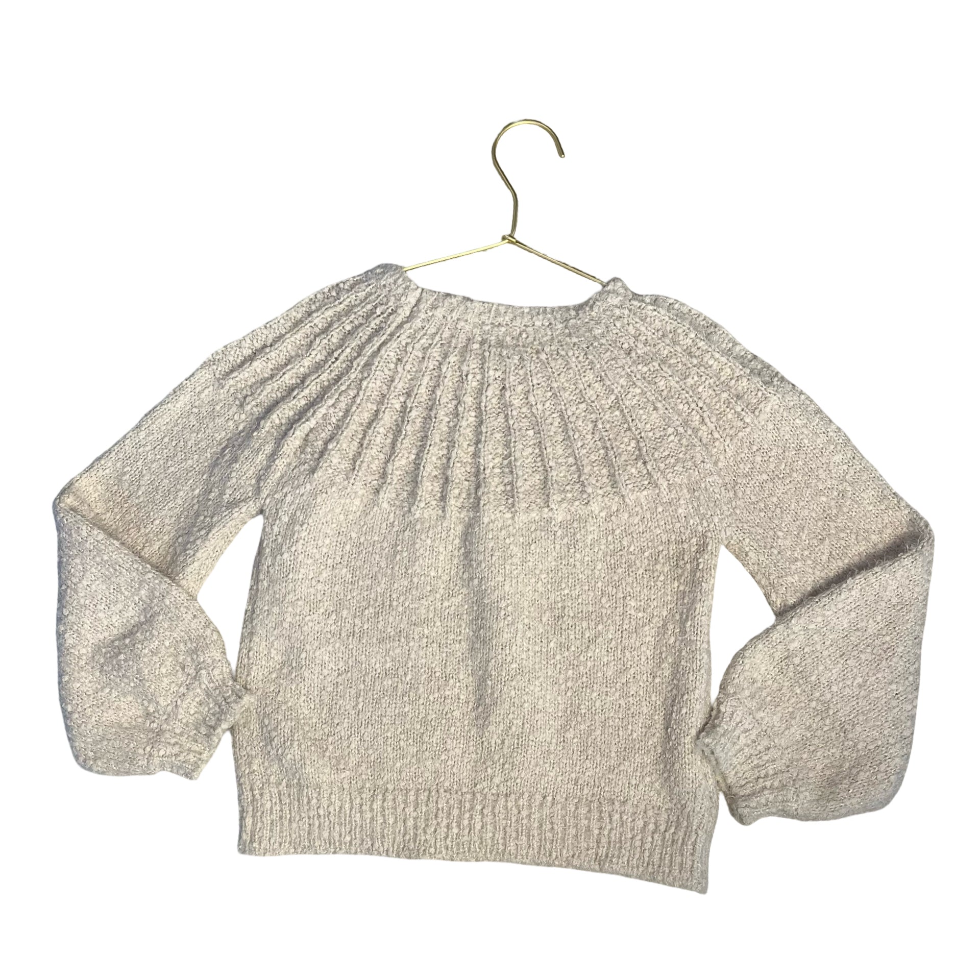 Mayoral Tan & Gold Metallic Sweater - Size 8