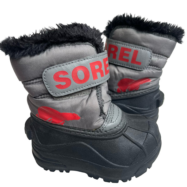 Sorel Gray, Red, Black Winter Boots - Size 6