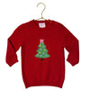 Stitchy Fish Red Cotton Christmas Tree Sweater - Size 18 Mo
