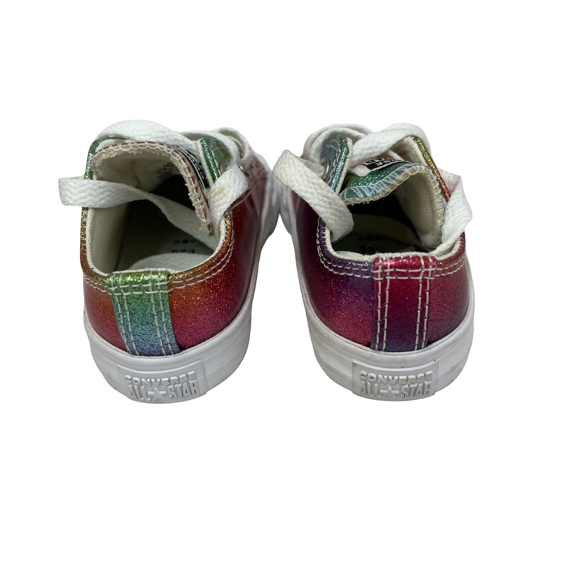 Converse All-Star Rainbow Ombre Glitter Sneakers - Size 4