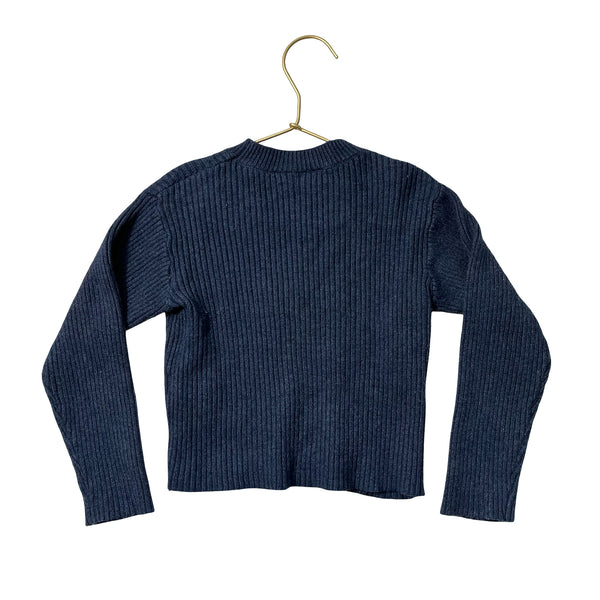 Zara Navy Ribbed Sweater - Size 5-6