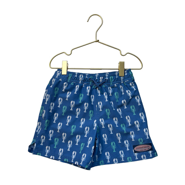 Vineyard Vines Blue Lobster Print Swim Trunks - Size 5