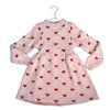 Lola & The Boys Pink & Red Heart Pattern Sweater Dress - Size 6-7