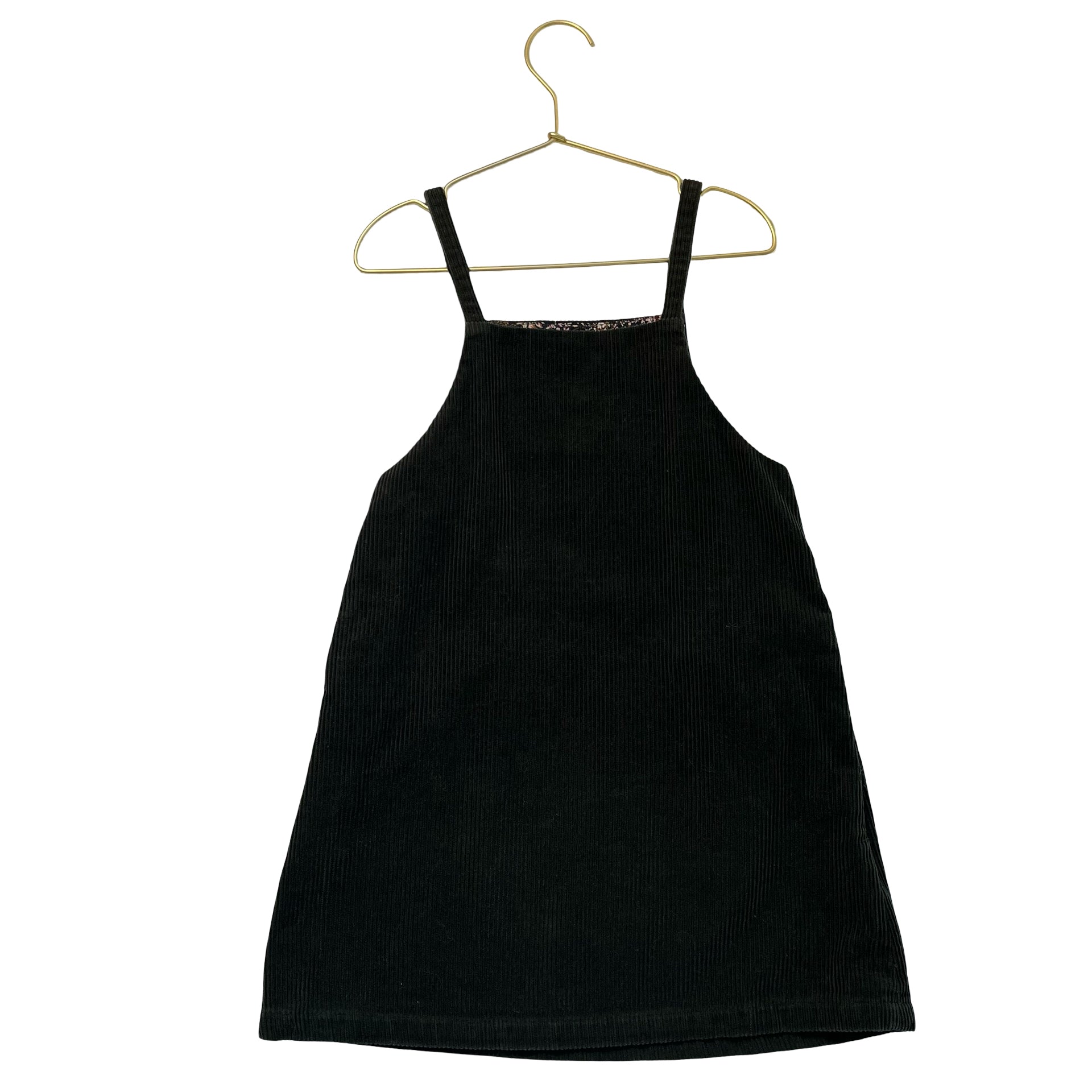 Zara Dark Green Corduroy Overall Dress - Size 7