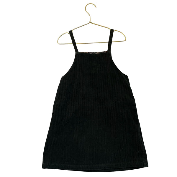 Zara Dark Green Corduroy Overall Dress - Size 7