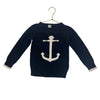 Crewcuts Navy Anchor Cotton Sweater - Size 3