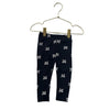 Janie and Jack Black Bow Print Leggings - Size 12-18 Mo