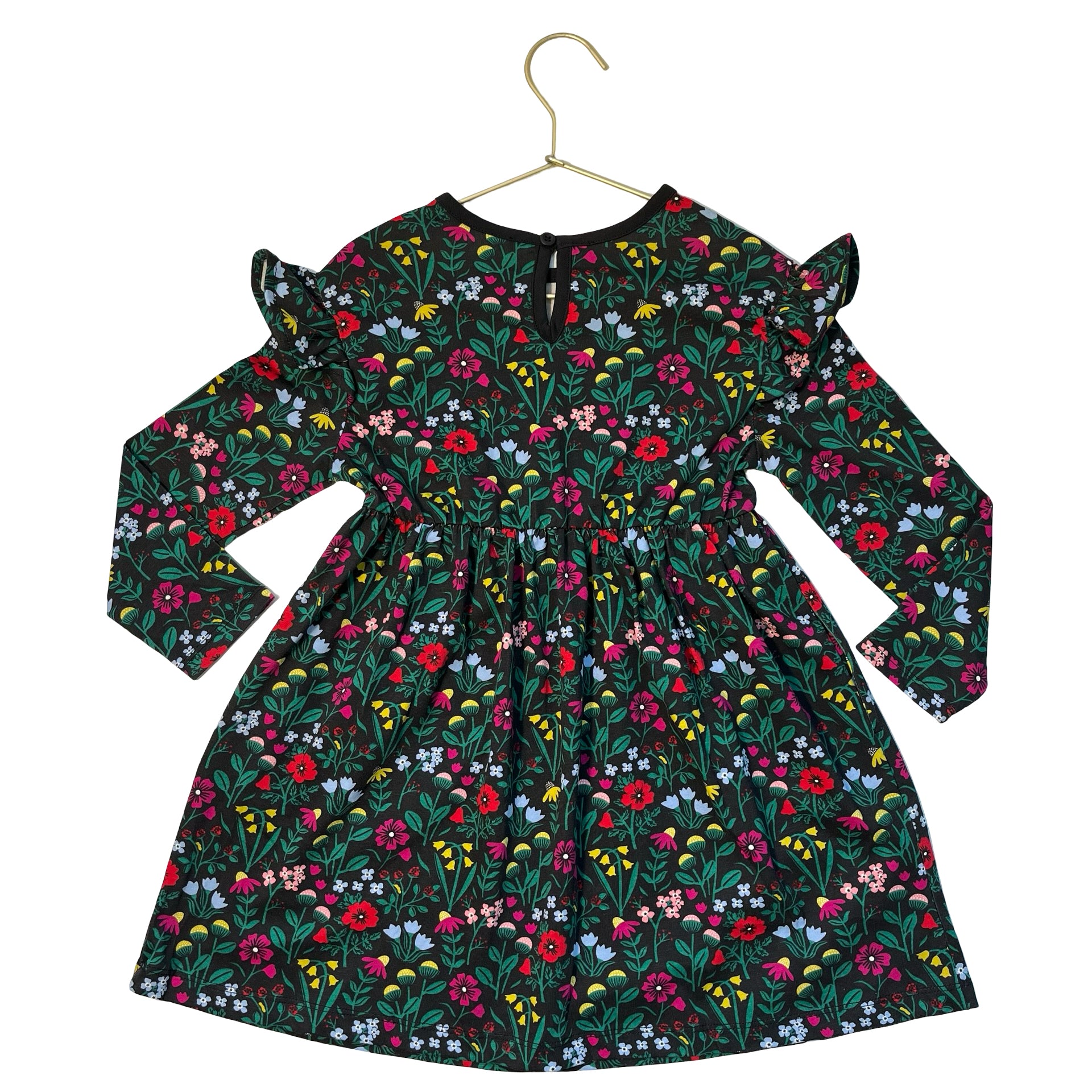 Hanna Andersson Black Floral Dress - Size 5