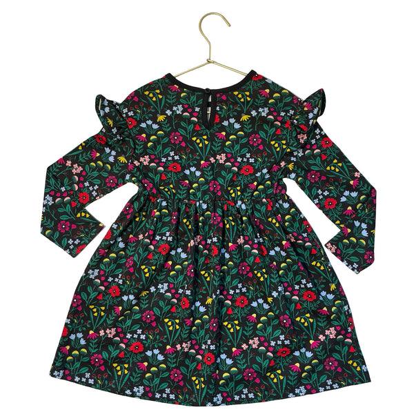 Hanna Andersson Black Floral Dress - Size 5