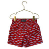 Janie and Jack Red Shark Print Swim Trunks - Size 4