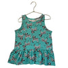 Hanna Andersson Mint Green Zebra Print Peplum Tank Top - Size 6-7