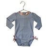 Ruffle Butts Blue & White Striped Seersucker Swim Suit - Size 12-18 Mo