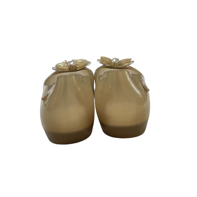 Mini Melissa x Barbie Gold Shoes - Size 3