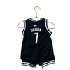 NBA Adidas Brooklyn Nets 'Johnson 7' Black One-Piece - Size 12 Mo
