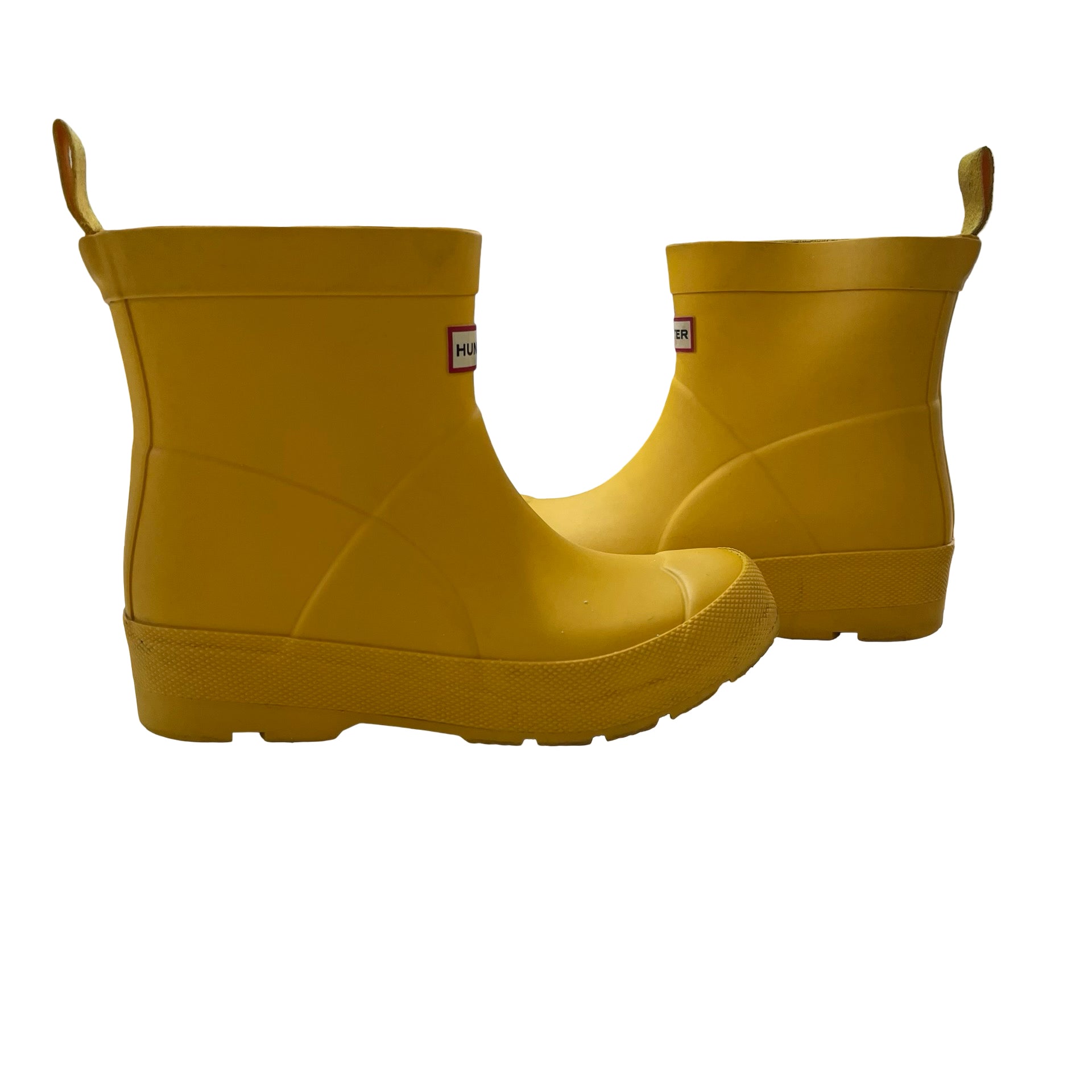 Hunter Yellow Low Rain Boots - Size US 1Y B, 2Y G (UK 13, EU 32)