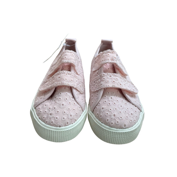 H&M Light Pink Eyelet Velcro Sneakers with Tags - Size 12