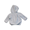 Seed Jersey-Lined Light Blue Cotton Hooded Cardigan - Size 12-18 Mo