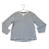 Hema White & Black Striped Waffle Shirt - Size 134-140 (8-10)