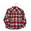 Okaidi Ivory, Tan, Red Plaid Flannel Button Down - Size 3A