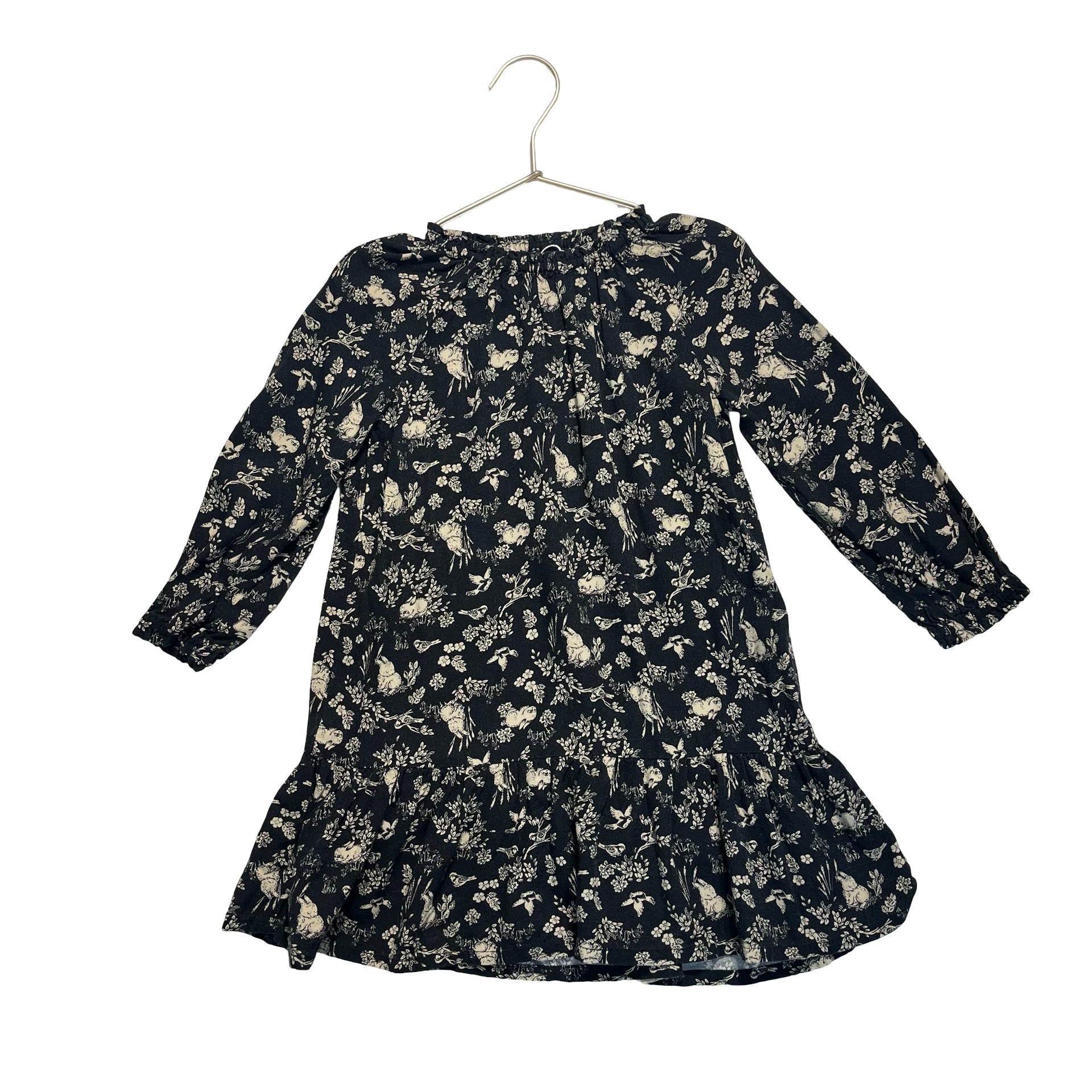H&M Black & Ivory Woodland Print Dress - Size 5T