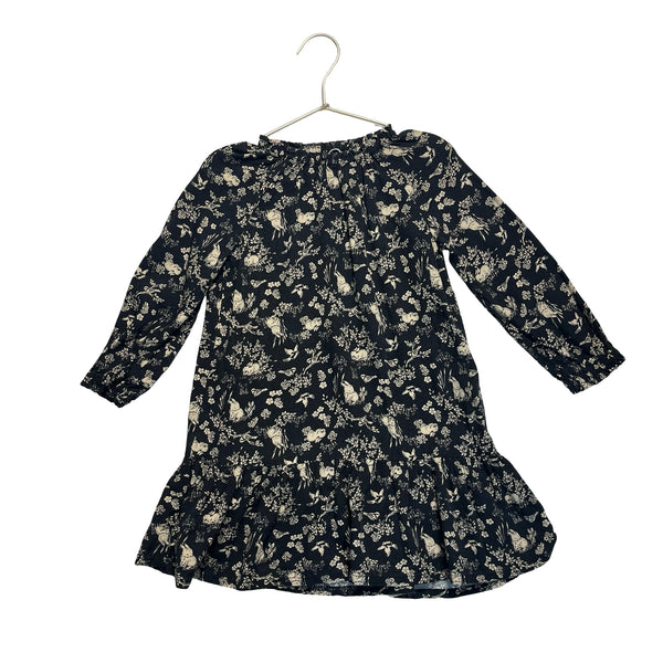 H&M Black & Ivory Woodland Print Dress - Size 5T