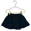 Crewcuts Navy & Green Plaid Corduory Skirt - Size XXS 2-3