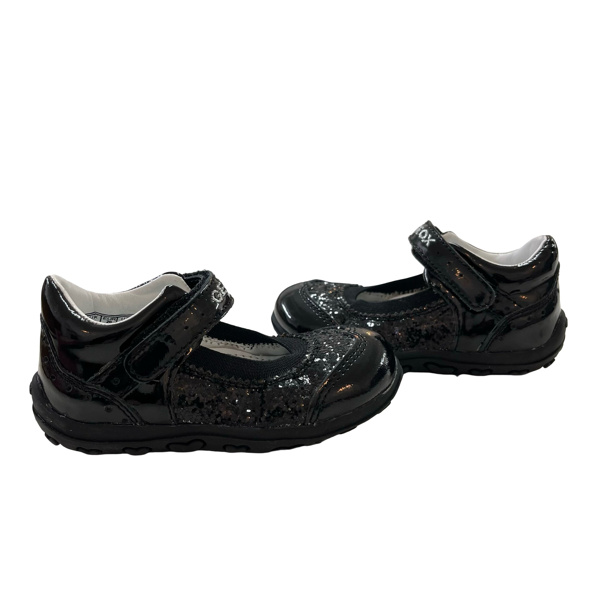 Geox Black Patent & Glitter Shoes - Size 4.5