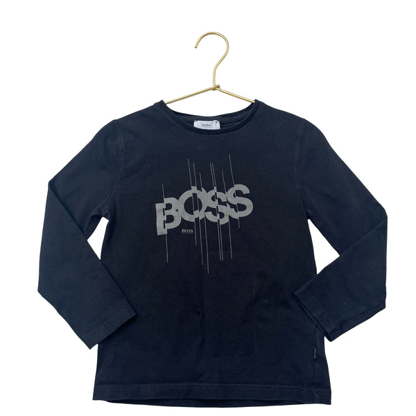 Boss Black & Gray Logo Shirt - Size 6