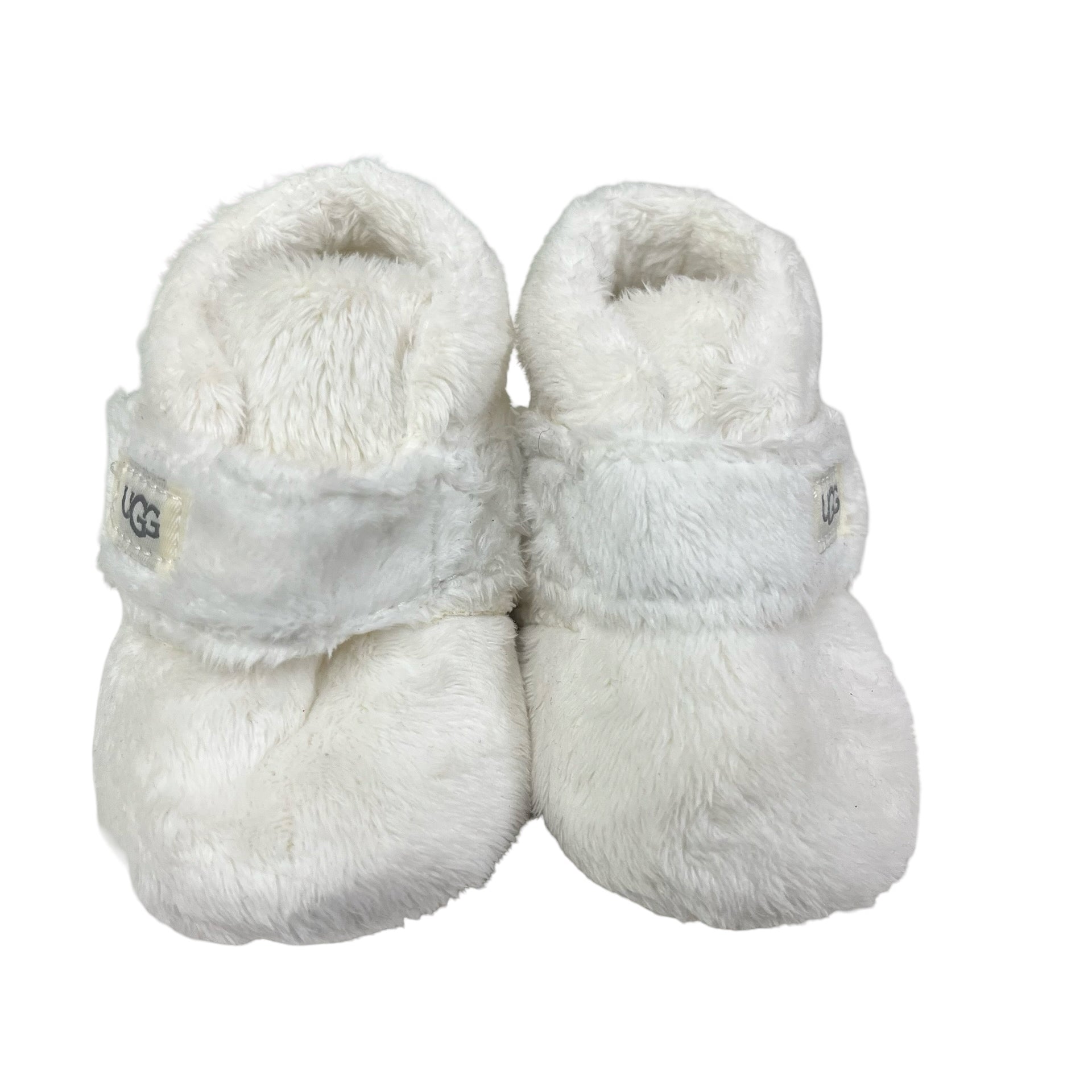 UGG Ivory Fuzzy Soft-Sole Booties - Size 2-3