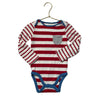 Baby Boden Red & Ivory Striped Onesie Shirt - Size 2 - 3Y - Bounce Mkt