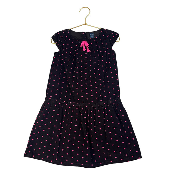 Baby Gap Black & Pink Heart Corduory Dress - Size 4 - Bounce Mkt