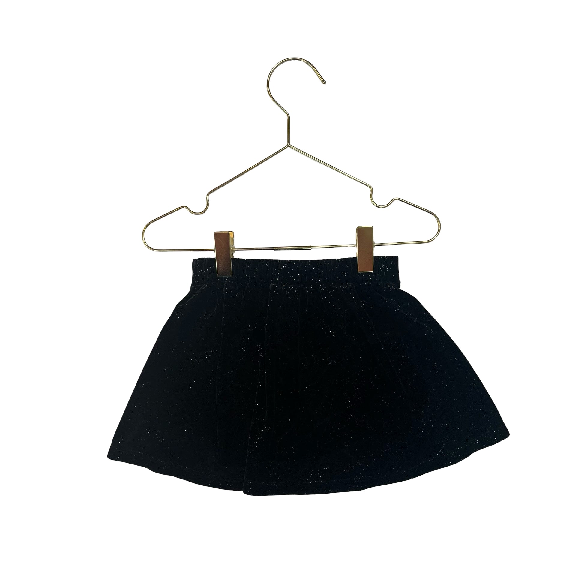 Baby Gap Black & Silver Glitter Velvet Skirt - Size 3 - Bounce Mkt