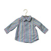 Baby Gap Blue & Multi Color Stripe Button Down Shirt - Size 12 - 18 Months - Bounce Mkt