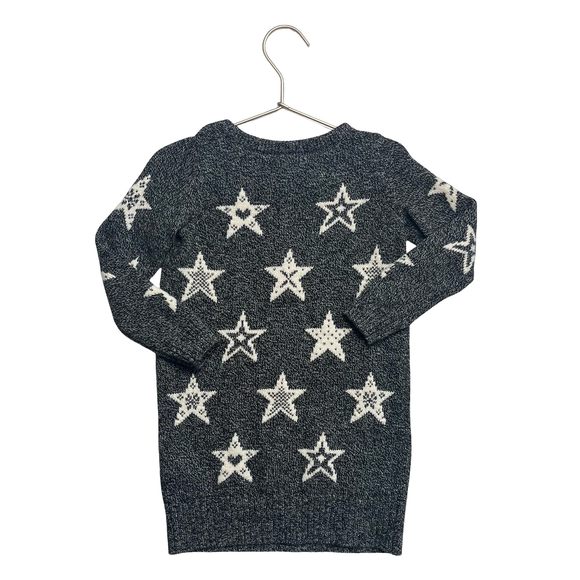 Baby Gap Dark Gray & Ivory Star Sweater Dress - Size 4 - Bounce Mkt