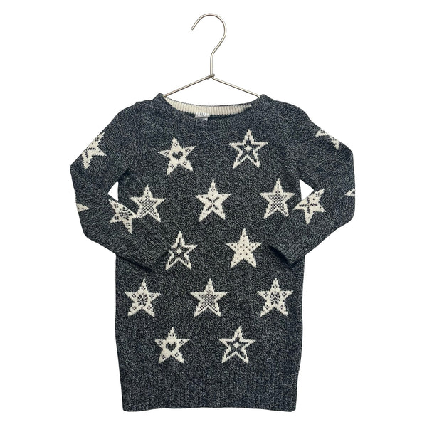 Baby Gap Dark Gray & Ivory Star Sweater Dress - Size 4 - Bounce Mkt