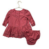 Baby Gap Dusty Pink Eyelet Long Sleeve Dress & Bloomer - Size 18 - 24 Months - Bounce Mkt