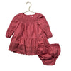 Baby Gap Dusty Pink Eyelet Long Sleeve Dress & Bloomer - Size 18 - 24 Months - Bounce Mkt